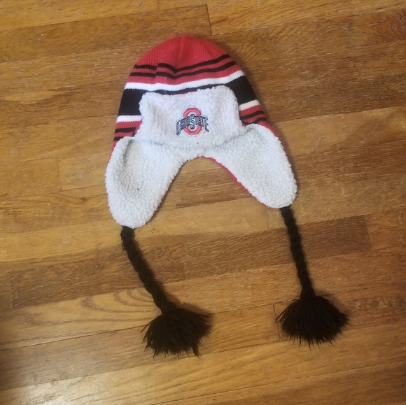 Signatures Accessories - Red & Black Ohio State Fleece Hat